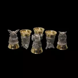 Набор серебряных ритон "Охотники" на 6 персон